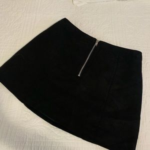 Black Faux Suede Skirt